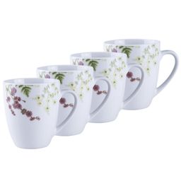 Sada porcelánových hrnků HERBAL GARDEN 380 ml 4 ks