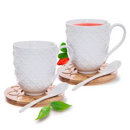 Hrnek s podšálkem a lžičkou  pro dva BAMBUS 370 ml 2 ks