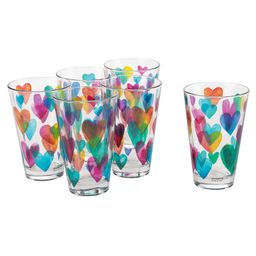 Sada sklenic LOVE RAINBOW  310 ml 6 ks