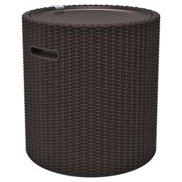Zahradní stolek COOL STOOL s úložným prostorem hnědý