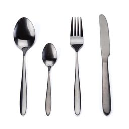 Set tacâmuri din oțel inoxidabil BLACK 24 buc
