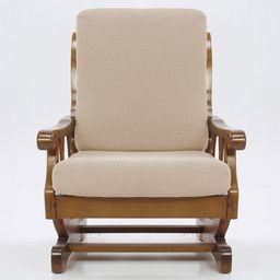 fotel z drewnianymi bokami (sz. 60 - 80 cm)