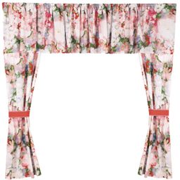 Draperii din bumbac Monet 5 piese roz