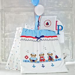 Detské bavlnené obliečky do postieľky Sailor