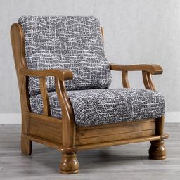 křeslo s dřevěnými rukojeťmi (š. 40 - 70 cm)