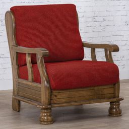 křeslo s dřevěnými rukojeťmi (š. 50 - 80 cm)