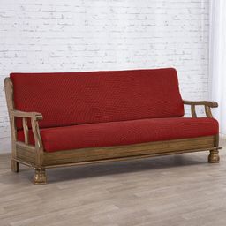 trojkřeslo s dřevěnými rukojeťmi (š. 160 - 200 cm)