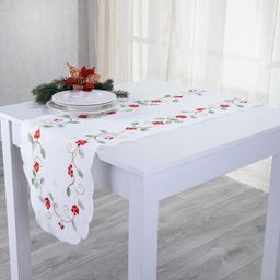Běhoun s vánoční  výšivkou 40 x 160 cm