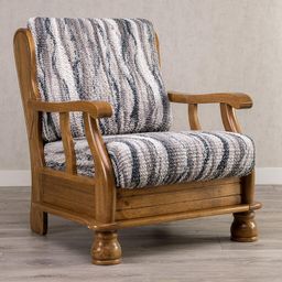 křeslo s dřevěnými rukojeťmi (š. 40 - 70 cm)