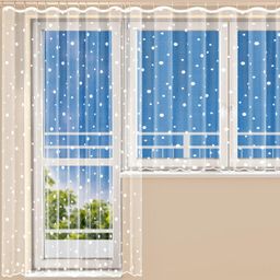 Perdea finisată din jacard NATALIE - set pentru balcon