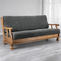 trojkreslo s drevenými rúčkami (š. 150 - 200 cm)