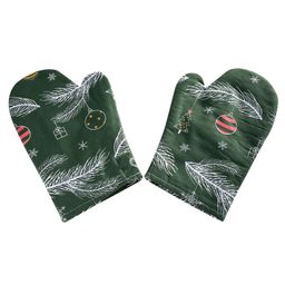 Kuchyňská chňapka s magnetem VÁNOČNÍ VĚTVIČKY sada 2 ks