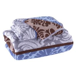 Set prosoape de frotir ORIENT, maro-gri-albastru