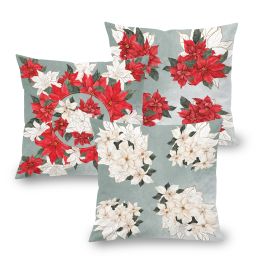 Sada 3 ks povlaků na polštářky POINSETTIA 45 x 45 cm