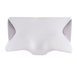 Ergonomický polštář z paměťové pěny bílo-šedá 60 x 35 cm
