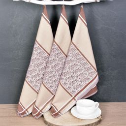 Prosoape de bucătărie din bumbac egiptean DORO BEIGE 50 x 70 cm 3 buc