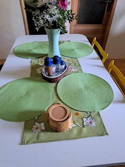 Prostírání kulaté světle zelené, sada 4 ks - galerie #3