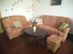 trojkřeslo s dřevěnými rukojeťmi (š. 150 - 200 cm) - galerie #9