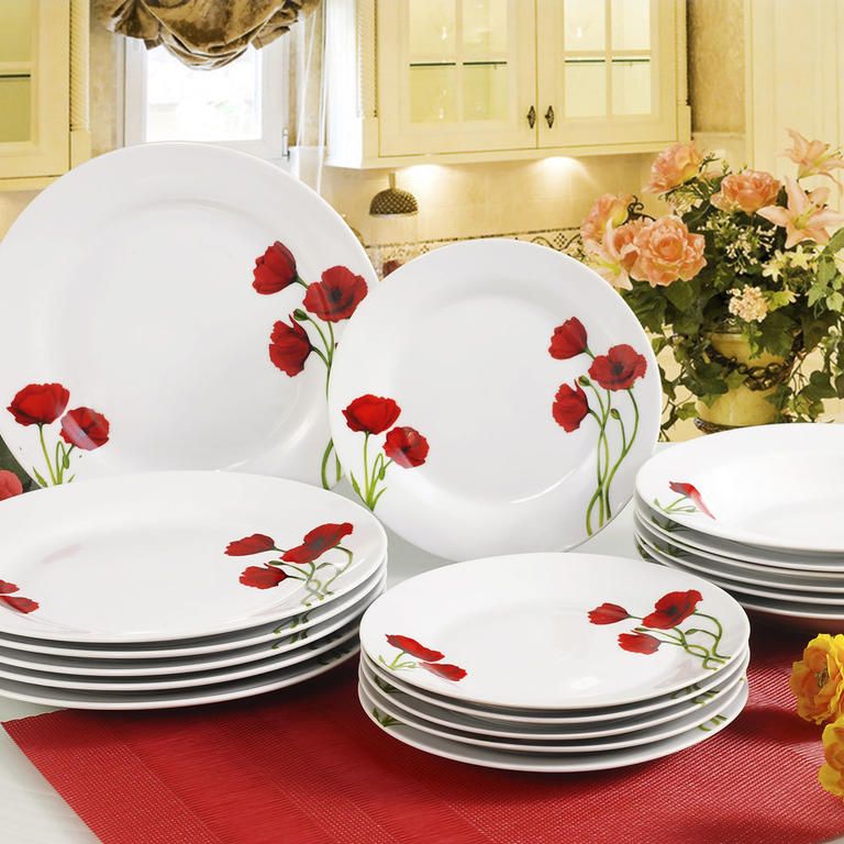 Banquet Porcelánová sada talířů POPPY 18 ks - galerie #1