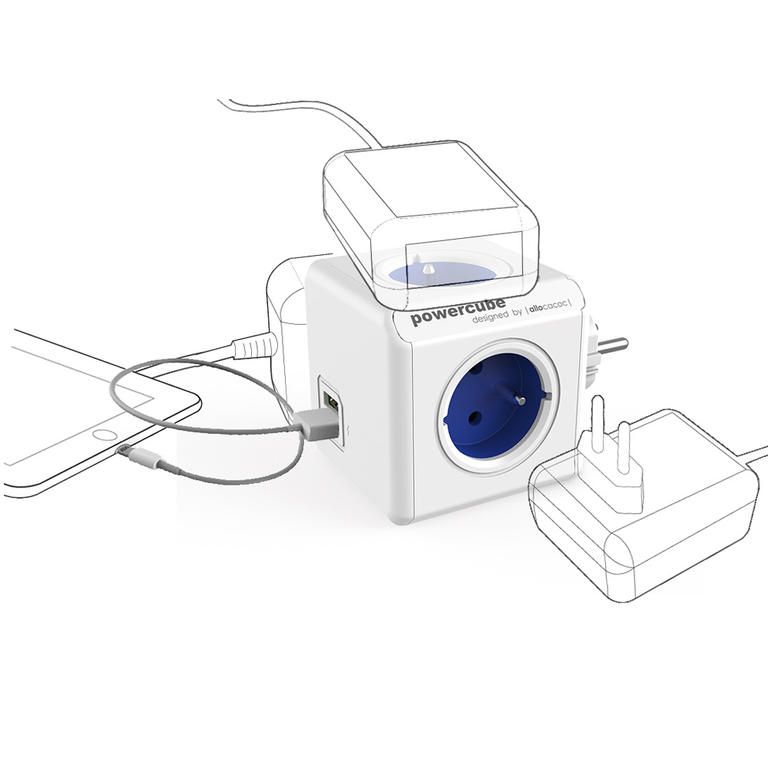 Rozbočovač PowerCube Original USB modrý - galéria #1