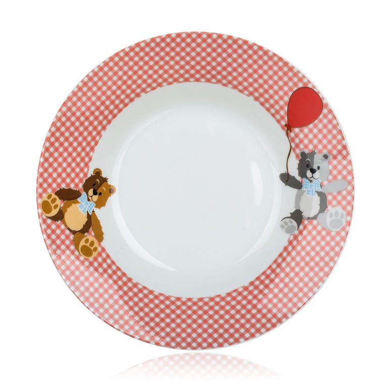 Detská jedálenská súprava Medvedíky 3 ks červená, BANQUET - galéria #2