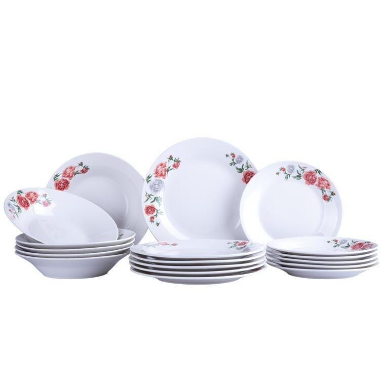 Porcelánová sada talířů PEONIA ROSE 18 ks - galerie #1