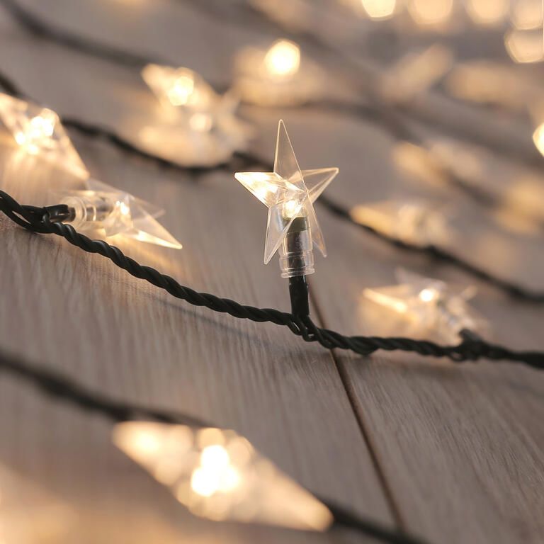 Světelný řetěz se 100 LED hvězdičkami 12,5 m - galerie #3
