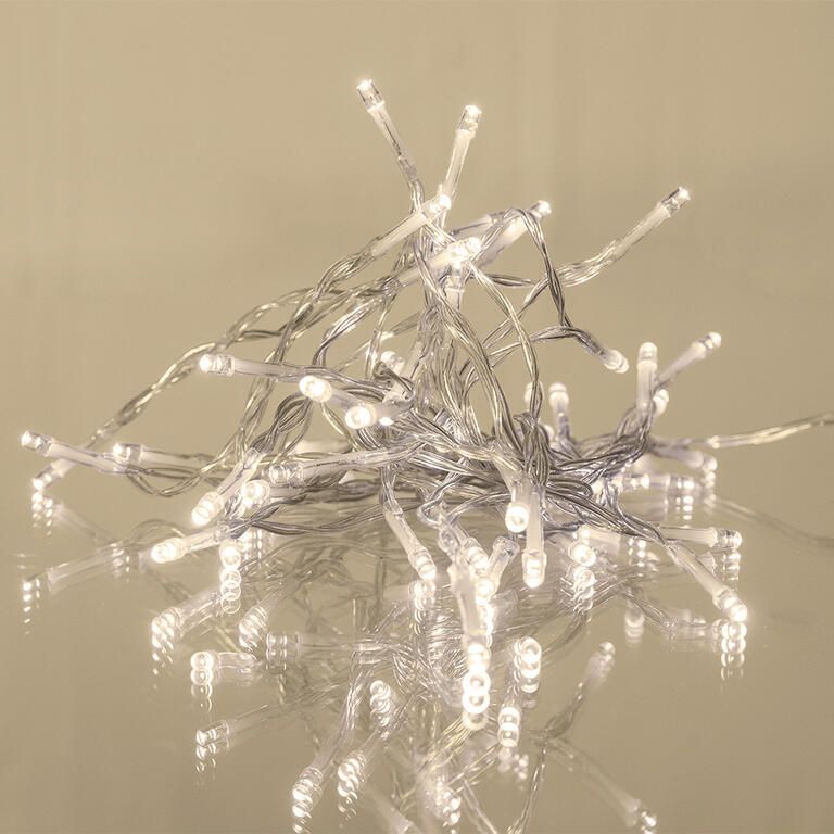 Světelný řetěz teplé bílé světlo, 50 LED, 5 + 0,3 m - galerie #1