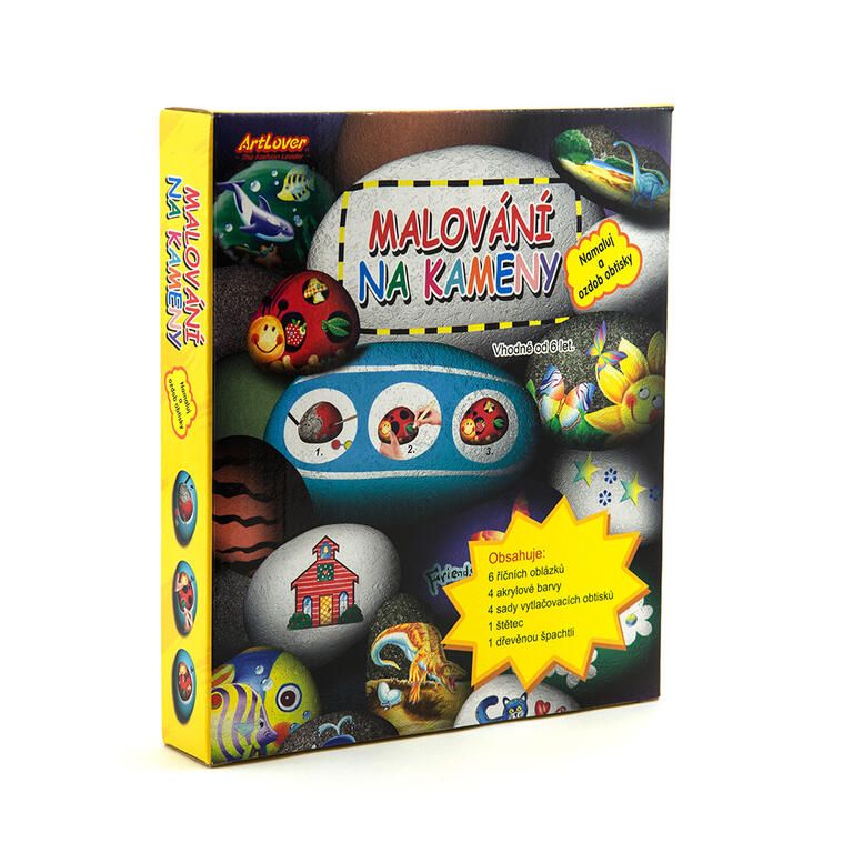 Malování na kameny s obtisky - galerie #3