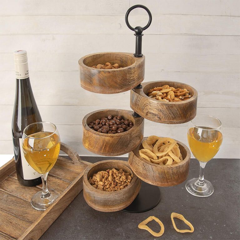 Patera drewniana MANGO, 5 - poziomowa - galeria #1
