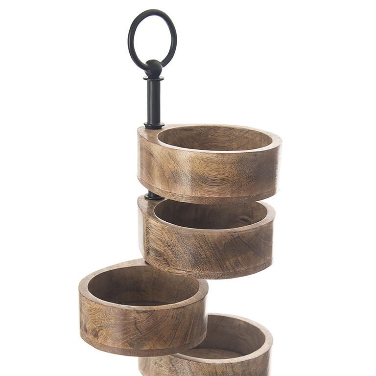 Patera drewniana MANGO, 5 - poziomowa - galeria #4