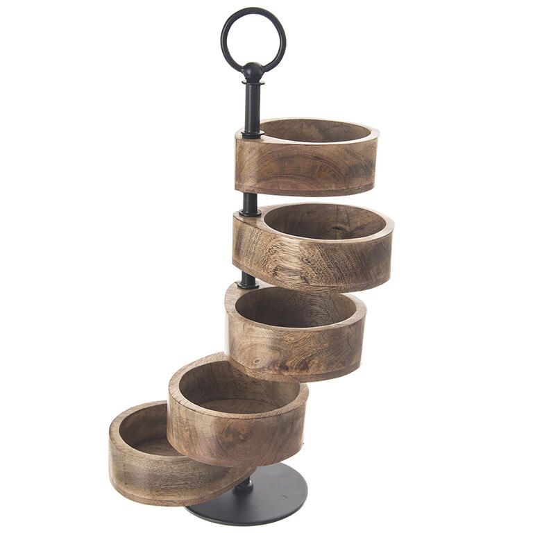 Patera drewniana MANGO, 5 - poziomowa - galeria #2