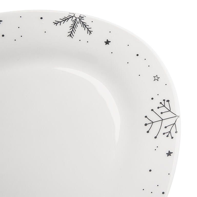 Porcelánový servírovací talíř oválný VLOČKA - galerie #2
