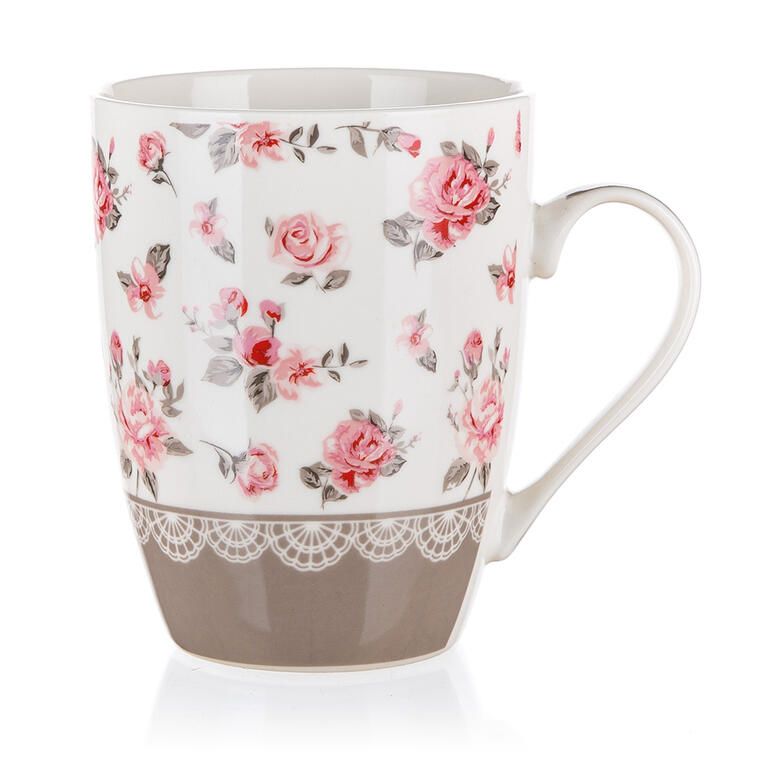 Sada keramických hrnků PINK FLOWER 340 ml 2 ks - galerie #1