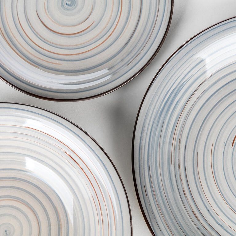 Keramická jídelní souprava SPIRAL GREY 30 ks - galerie #2