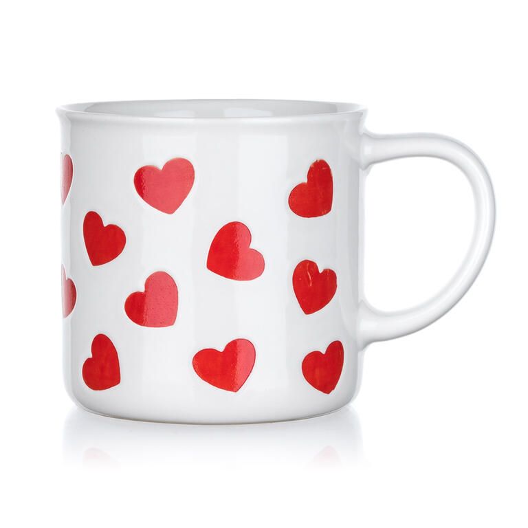 Sada keramických hrnků RED HEARTS 350 ml 2 ks - galerie #1