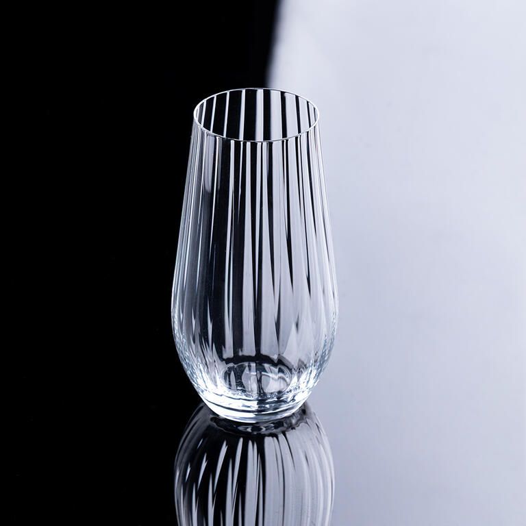 Sada 4 ks vysokých křišťálových sklenic s jemnou vlnkou 580 ml - galerie #1