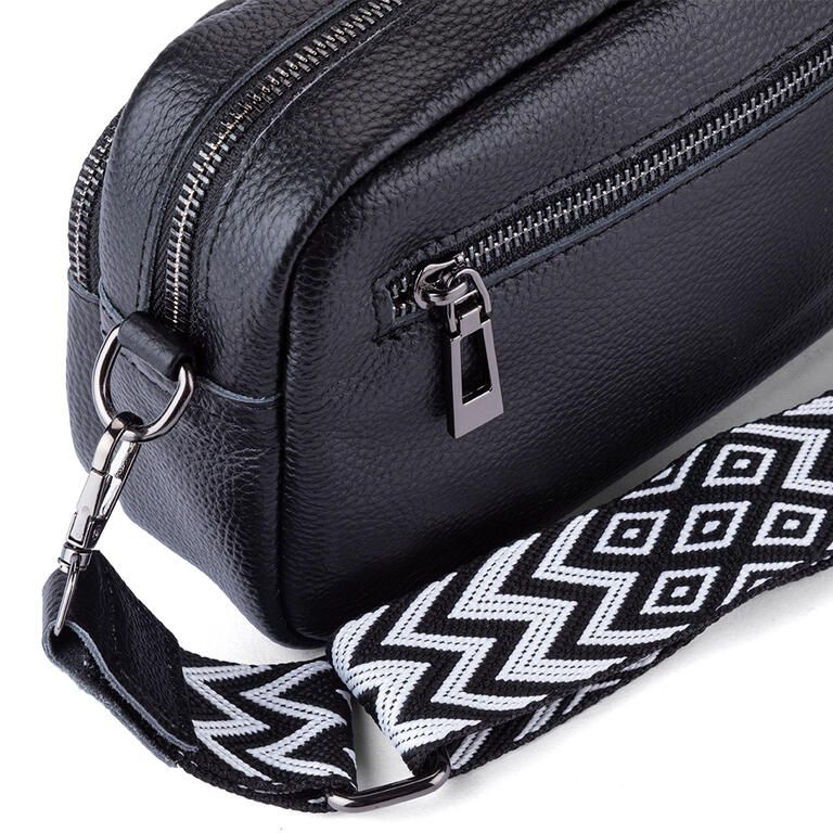 Dámská malá crossbody kabelka černá - galerie #2