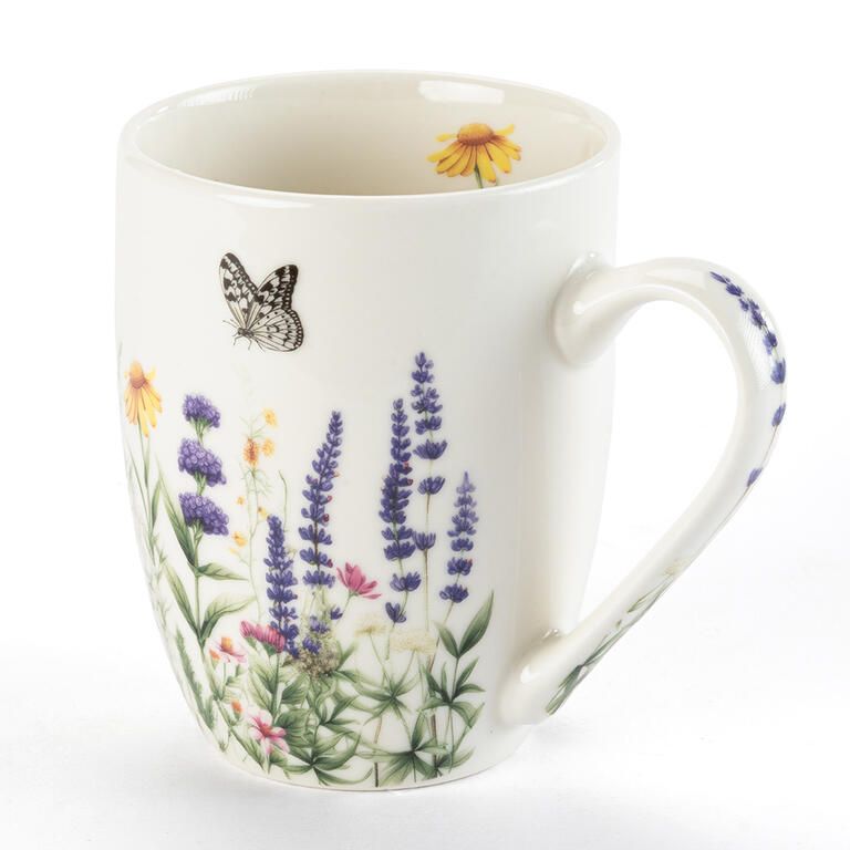 Sada porcelánových hrnků LEVANDULE A MOTÝLI v dárkové krabičc 350 ml 2 ks - galerie #1