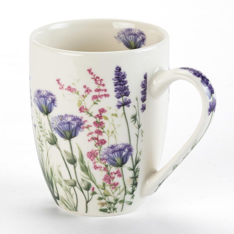 Sada porcelánových hrnků LEVANDULOVÁ ZAHRADA v dárkové krabičce 350 ml 2 ks - galerie #1