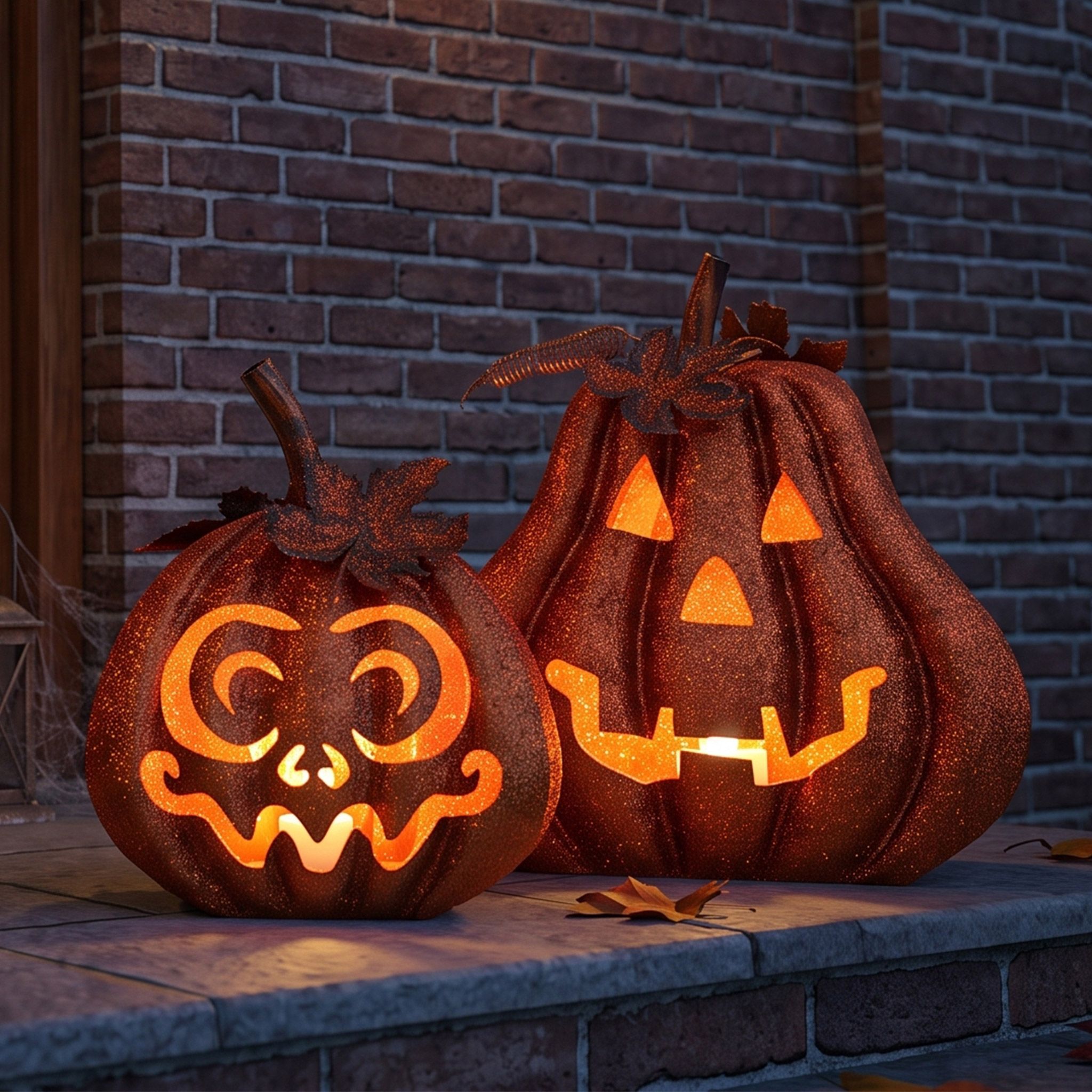 Kovová lucerna DÝNĚ HALLOWEEN 28 cm - galerie #2