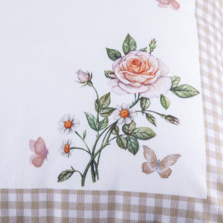 Sada 2 ks povlaků na polštářky ROZKVETLÁ RŮŽE 40 x 40 cm - galerie #1