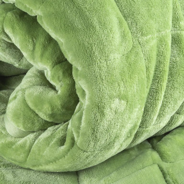Prošívaná deka OVEČKA zelená 150 x 200 cm - galerie #2