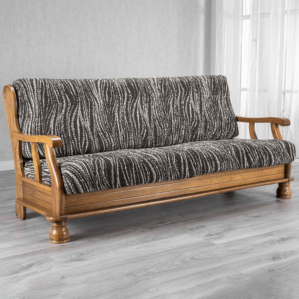 trojkřeslo s dřevěnými rukojeťmi (š. 150 - 200 cm) - galerie #4