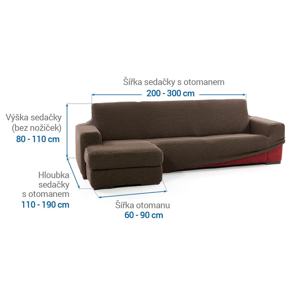 sedačka s otomanem vlevo (š. 200 - 300 cm) - galerie #3