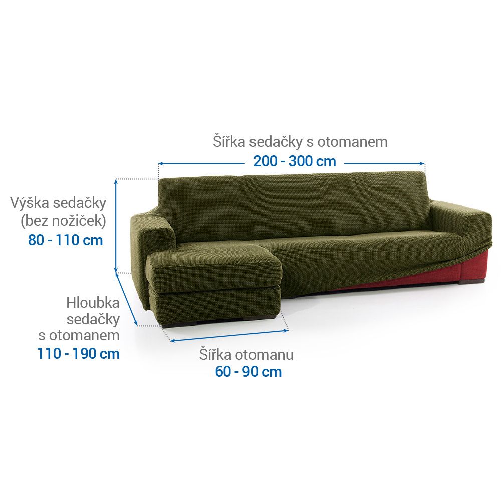 sedačka s otomanem vlevo (š. 200 - 300 cm) - galerie #3