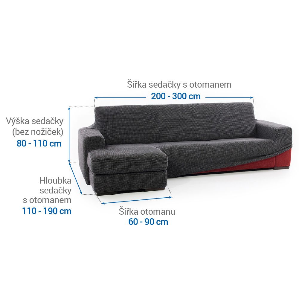 sedačka s otomanem vlevo (š. 200 - 300 cm) - galerie #3
