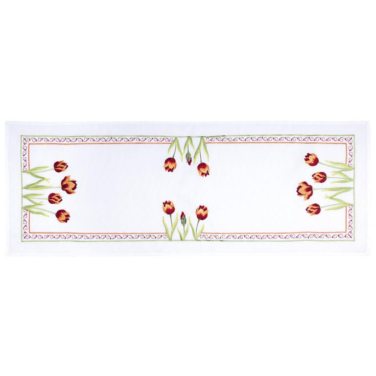 Behúň na stôl s výšivkou TULIPÁNY 40 x 110 cm - galéria #1