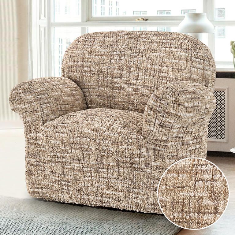 Huse bielastice TARTAN bej - galerie #1