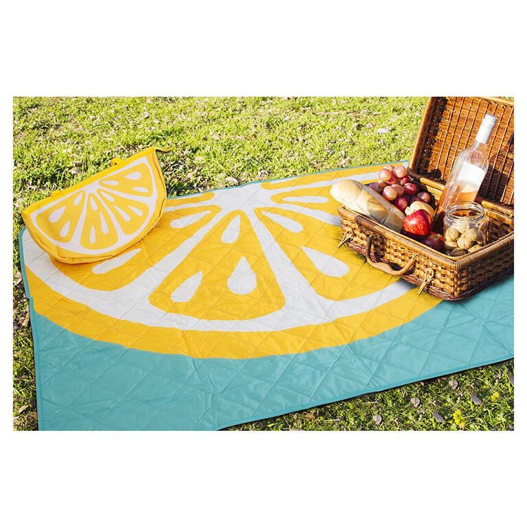 Pikniková deka s taškou CITRÓN 120 x 160 cm - galéria #1